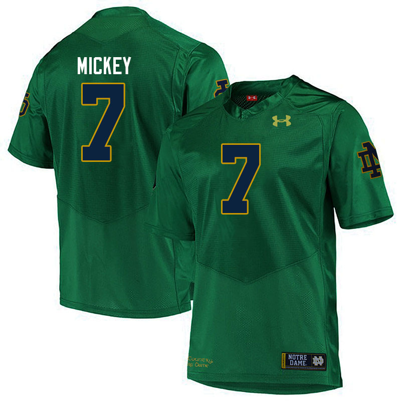 Men #7 Jaden Mickey Notre Dame Fighting Irish College Football Jerseys Stitched-Green